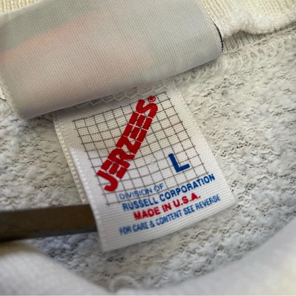 Vintage 80s Morning Sun Grandmacore Collared Floral Sweatshirt Size Large - Picture 7 of 7